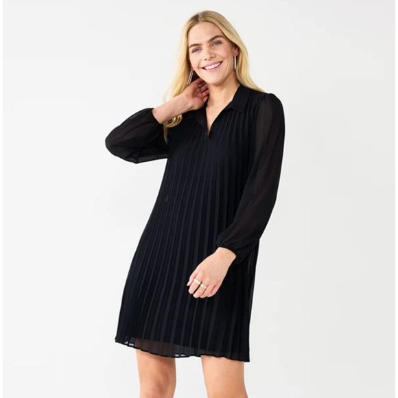 !!!FINAL SALE!!! Going To GW in Sat Nine West Georgette Pleated Dress Size M NWT - Picture 5 of 7